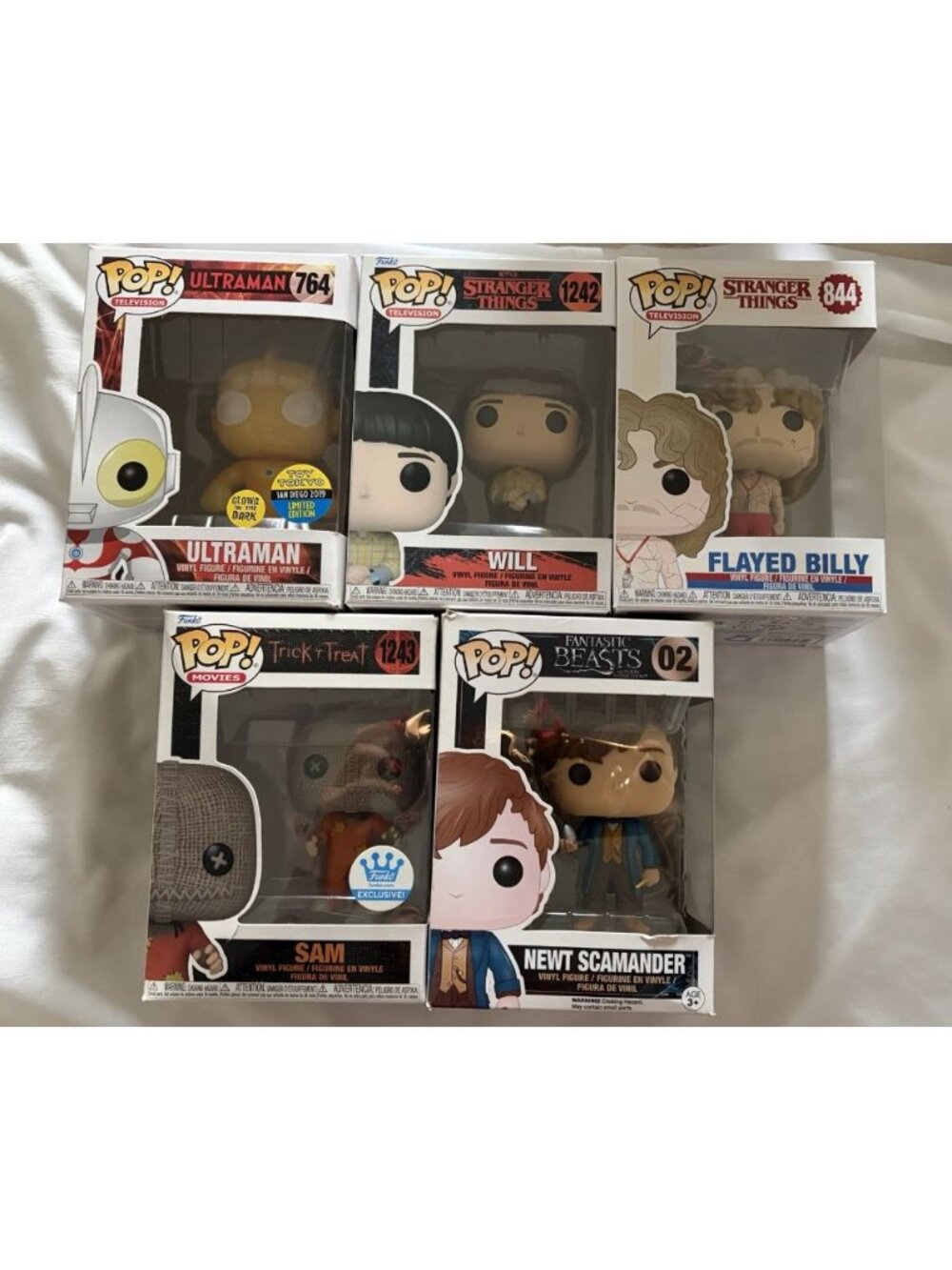 Lot Of 5 Funko Pops Stranger Things Fantastic Beasts TV Movies